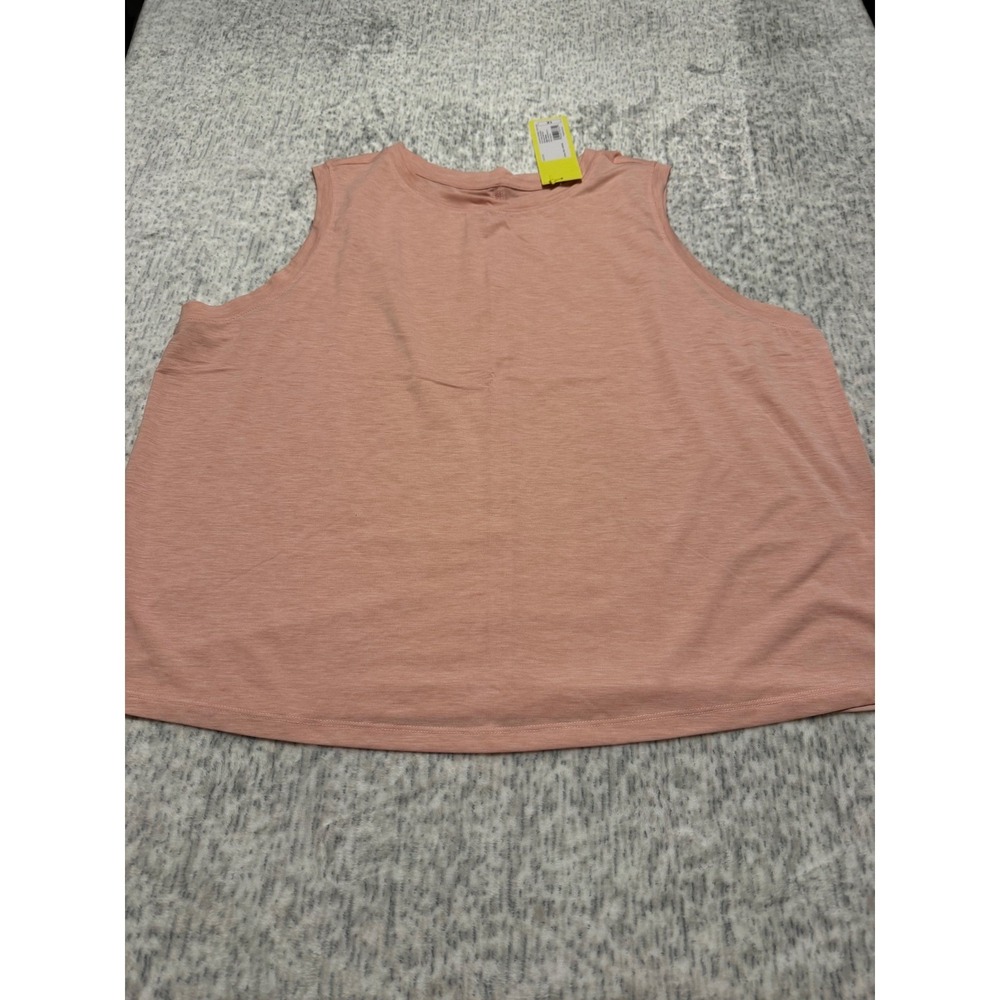 All in Motion Women's Plus Size 1X Pink Heathered Sleeveless Tank Top Athletic